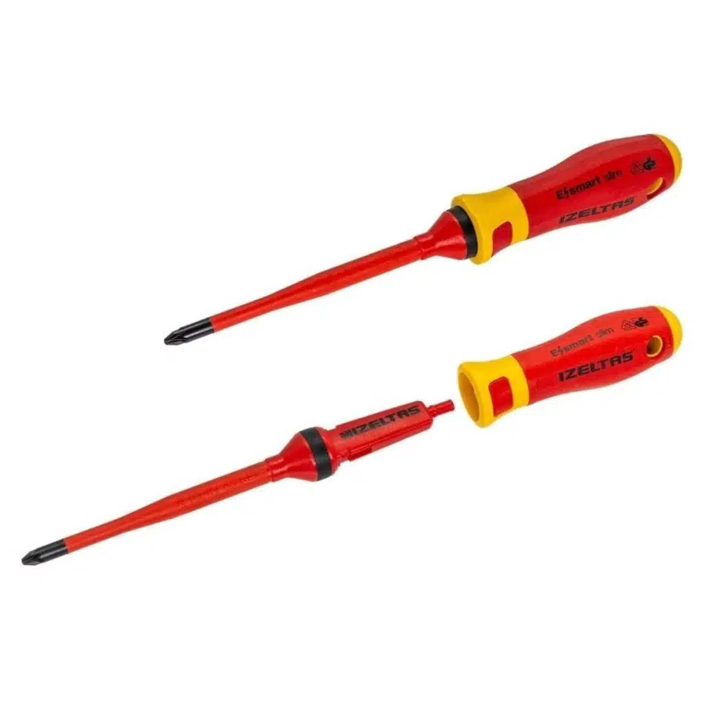 İzeltaş 1000V İzoleli Elektro Slim Düz Uçlu Tornavida 2,5X75 İzeltaş 14000005328 