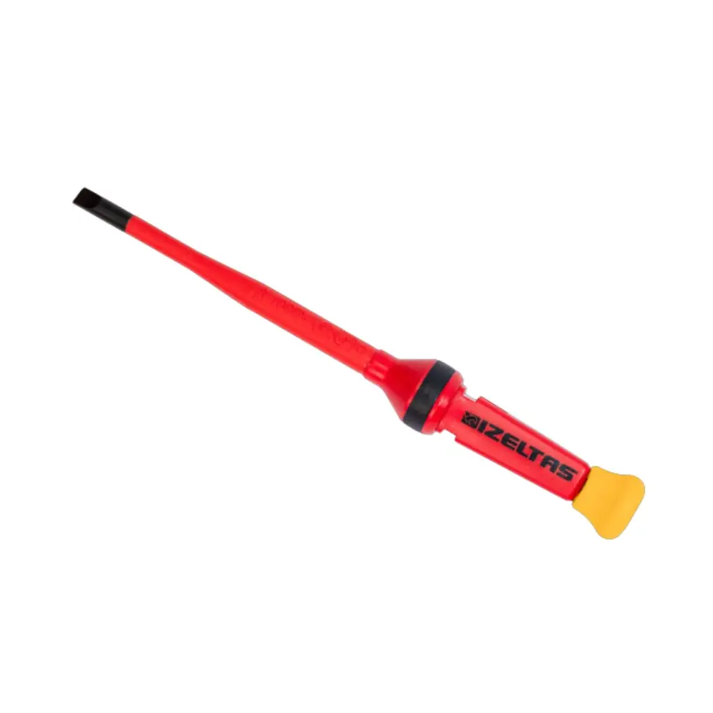 İzeltaş 1000V İzoleli Elektro Slim Düz Uçlu Tornavida 2,5X75 İzeltaş 14000005328 