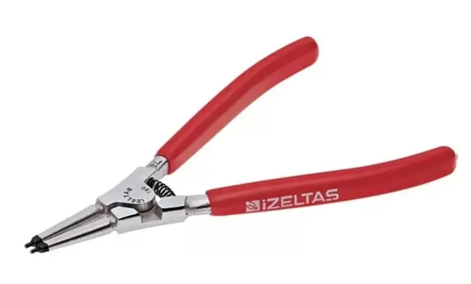 İzeltaş 180 mm Yaylı Düz Dış Segman Pensi - İzeltaş 3301120180