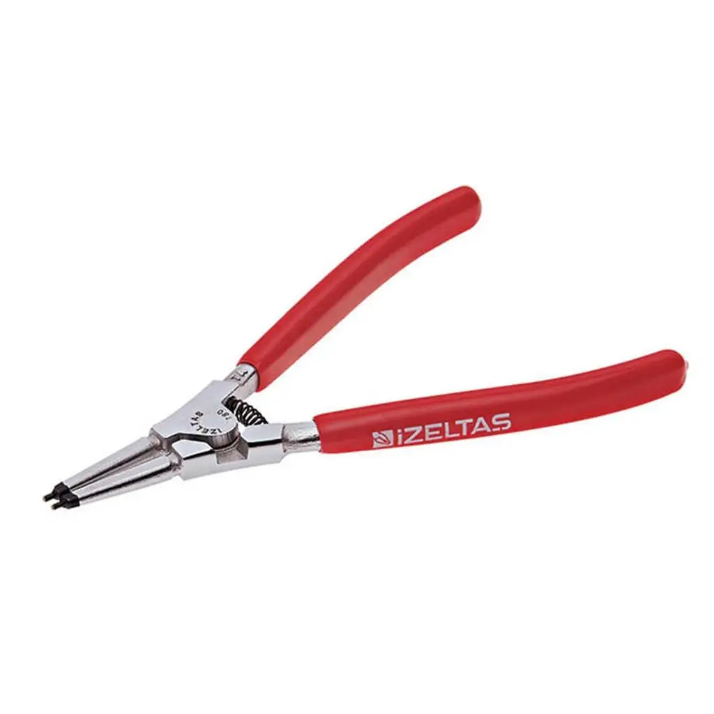 İzeltaş 225 mm Yaylı Düz Dış Segman Pensi - İzeltaş 3301120225 - 5 Adetli Kutu Koli