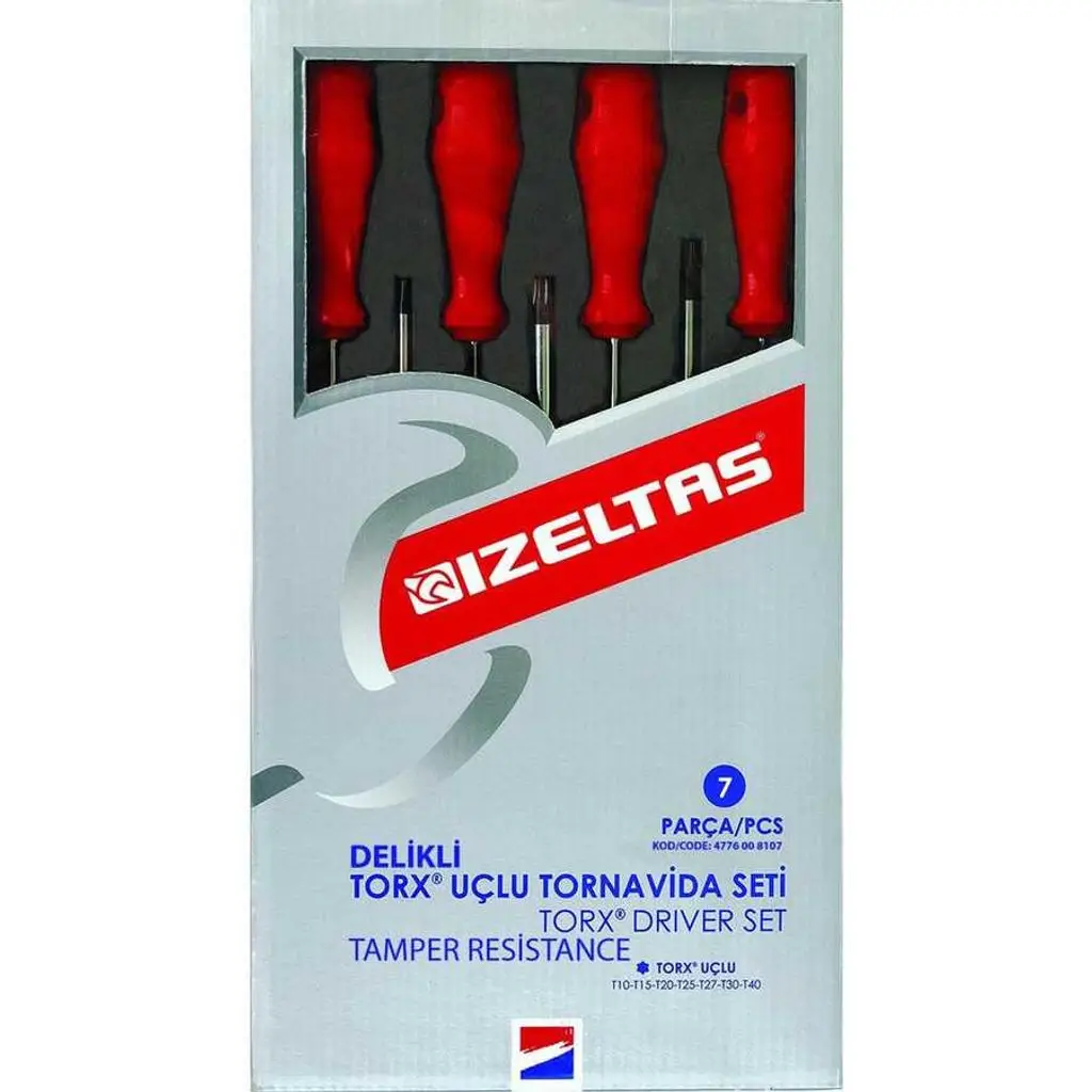İzeltaş 7 Parça Delikli Torx Uçlu Tornavida Takımı - İzeltaş 4776008107
