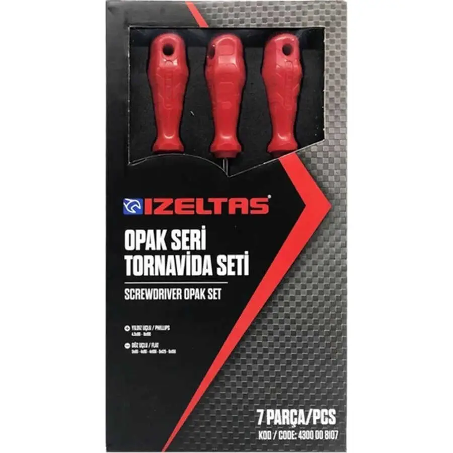 İzeltaş 7 Parça Opak Seri Tornavida Takımı - İzeltaş 4300008107