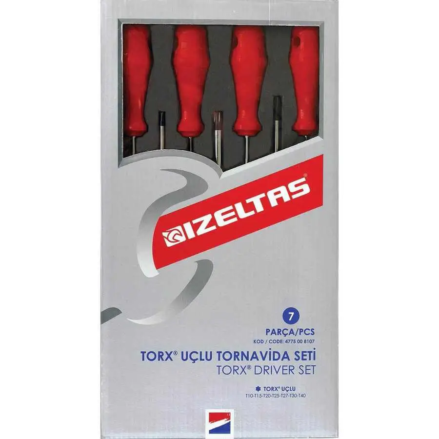İzeltaş 7 Parça Torx Uçlu Tornavida Takımı - İzeltaş 4775008107