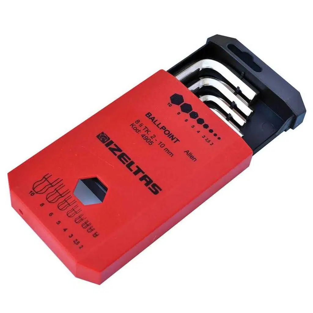 İzeltaş 8 Parça Yuvarlak Başlı Allen Anahtar Takımı - İzeltaş 4905007108