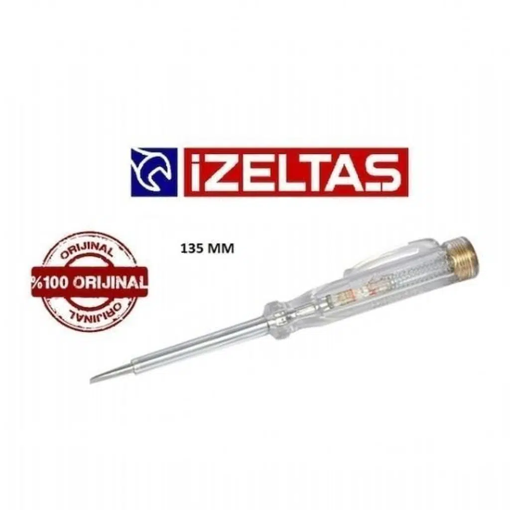 İzeltaş Düz Uçlu Elektrik Kontrol Kalemi 135mm - İzeltaş 4550170135