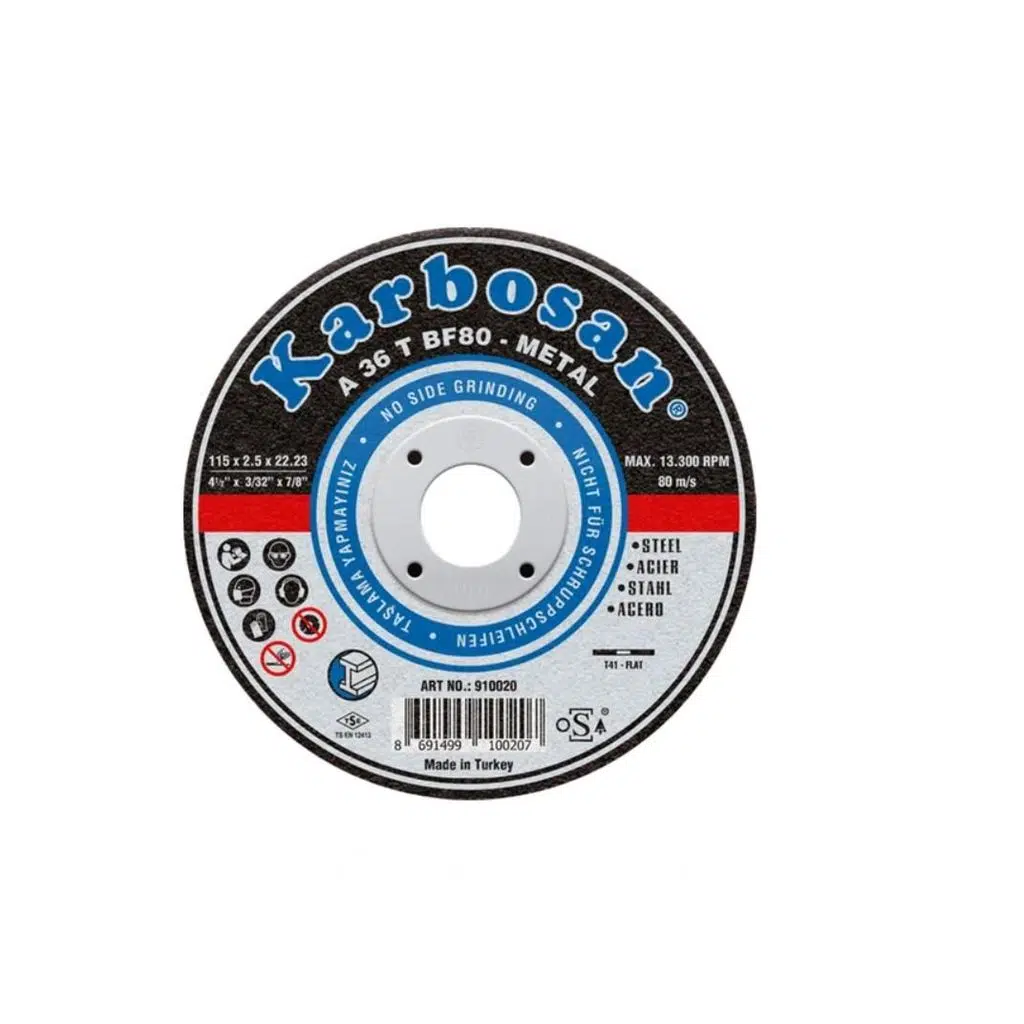 Karbosan 115x2.5x22.23 NK Düz Kesici 115mm - KARBOSAN 910020 - 50 Adetli Kutu Koli