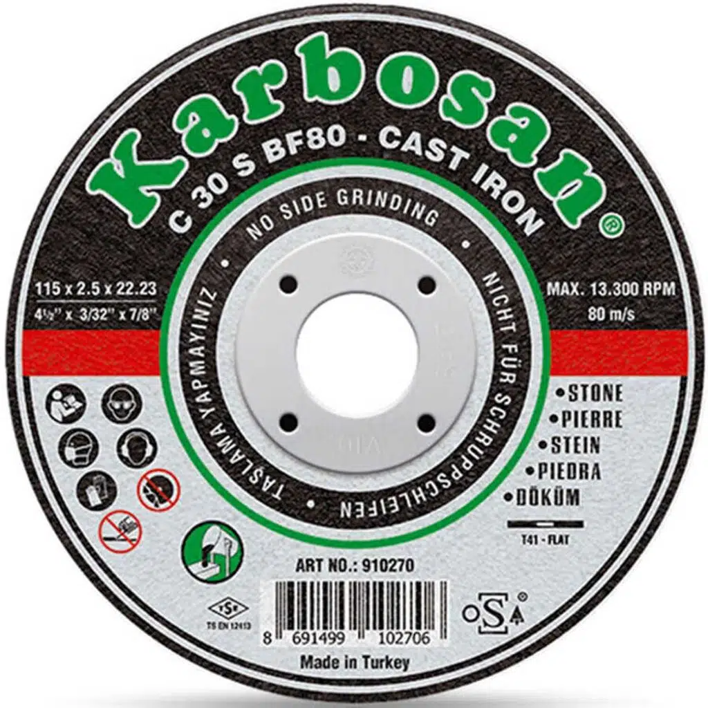 Karbosan 115x2.5x22.23 SC Pik Döküm Kesme Diski - KARBOSAN 910270 - 50 Adetli Kutu Koli
