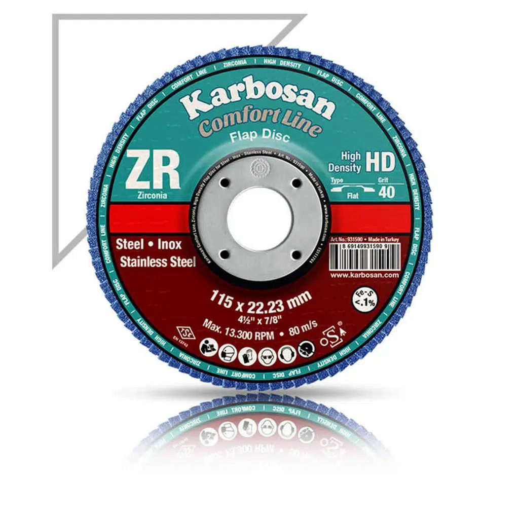Karbosan 115x22x40 Kum Flap Disk ZR - KARBOSAN 983450 - 10 Adetli Kutu Koli