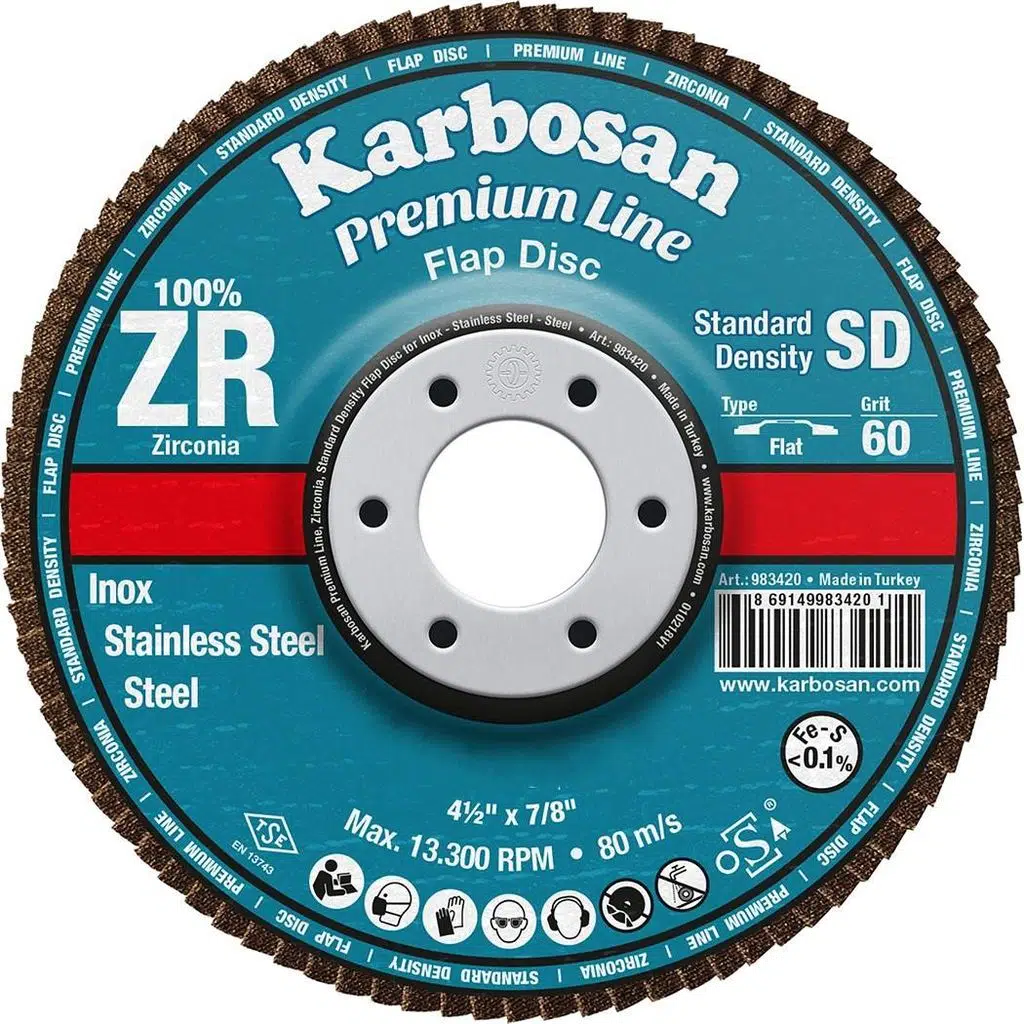 Karbosan 115x22x60 Kum Flap Disk ZR - KARBOSAN 983460 - 10 Adetli Kutu Koli