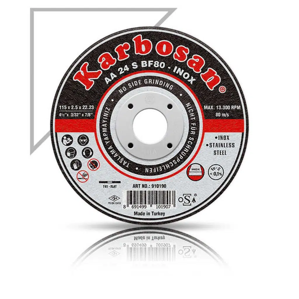 Karbosan 180x1.9x22.23 Inox Paslanmaz Çelik İnce Kesme Diski (Thinline) - KARBOSAN 910420 - 25 Adetli Kutu Koli