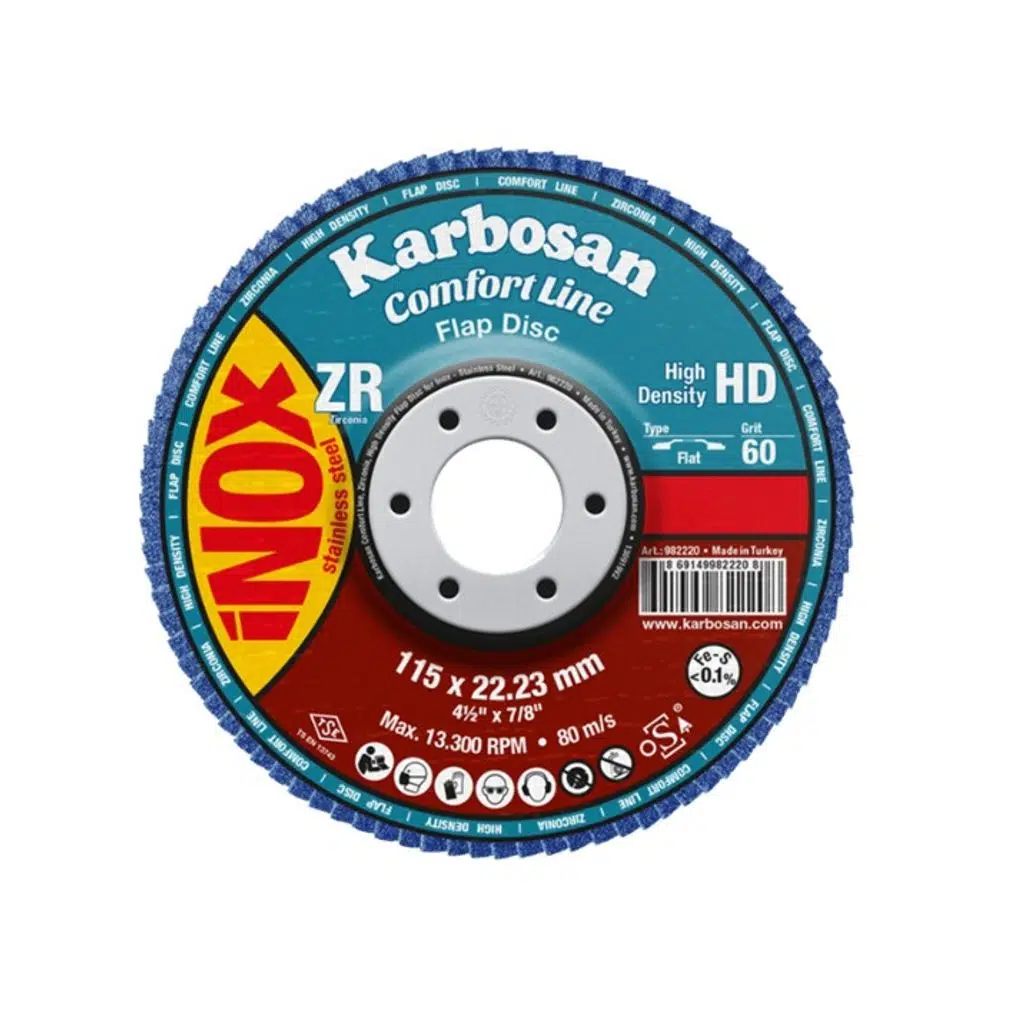 Karbosan Comfortline Flap Disk ZR ZXR11 HD 125 mm 40 Kum Düz-KARBOSAN 982450 - 10 Adetli Kutu Koli