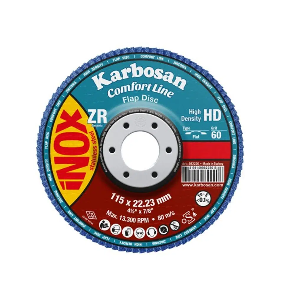 Karbosan Comfortline Flap Disk ZR ZXR11 HD 125 mm 60 Kum Düz-KARBOSAN 982460 - 10 Adetli Kutu Koli