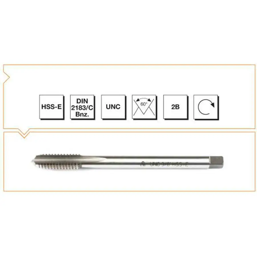 Makina Takım 1/2X13 HSS-E DIN 2183/C USA Normal Vidalı Düz Kanallı Makina Kılavuzu UNC - MTE B00105951270