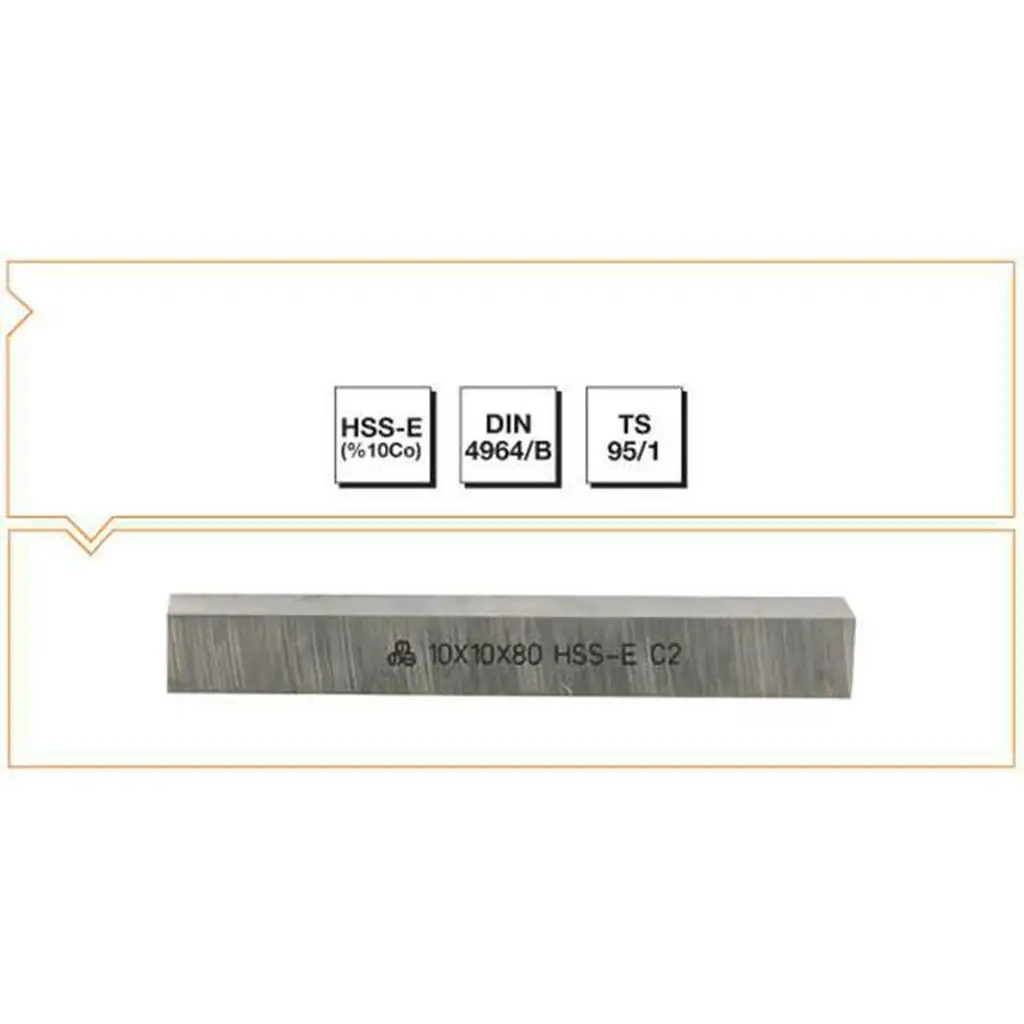 Makina Takım HSS -E (%10Co) DIN 4964/B Kare Kesitli Torna Kalemi 6X6X100 - MTE B00400606100