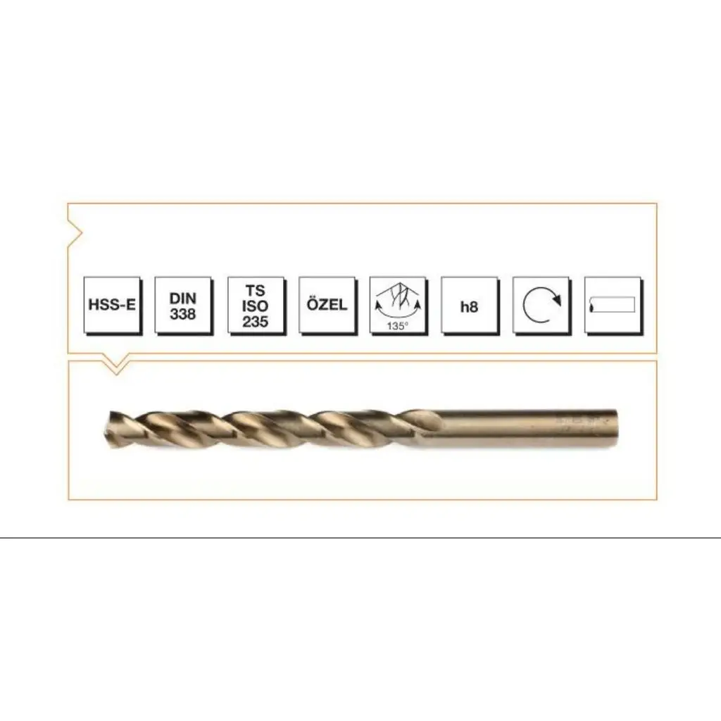 Makina Takım HSSE DIN 338 RN Altın Seri Matkap Ucu 5.2 mm - MTE B00005000520