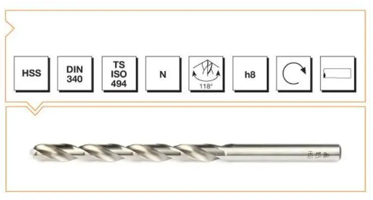 Makina Takım B00007200390 HSS DIN 340 RN Matkap Ucu 3.9 mm - MTE B00007200390