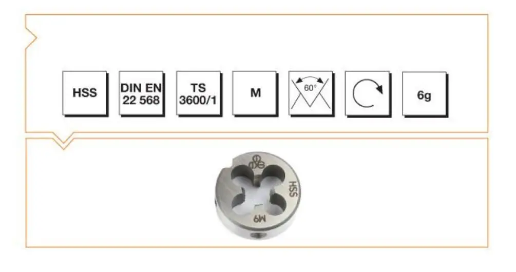 Makina Takım HSS DIN 223/B Metrik Normal Pafta M10x1.5 - MTE B00110021000