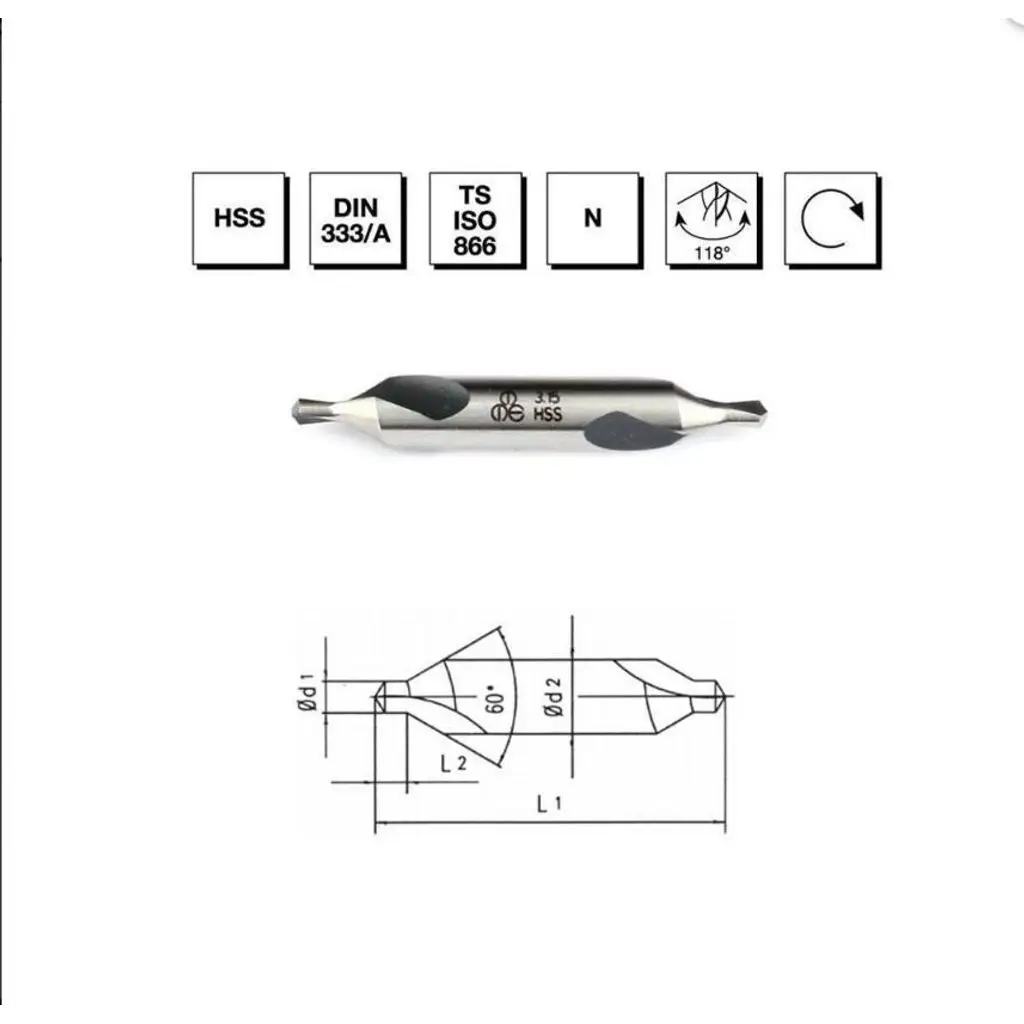 Makina Takım HSS DIN 333/A R Punta Matkabı 4 mm - MTE B00010010400