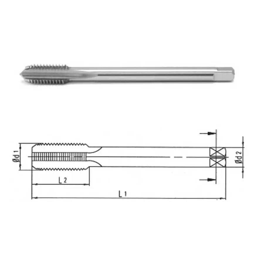 Makina Takım HSS-E DIN 374/C İnce Diş Makina Kılavuzu M27X2mm - MTE B00105752708