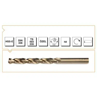 Makina Takım HSSE DIN 338 RN Altın Seri MTK 1.2 mm - MTE B00005000120