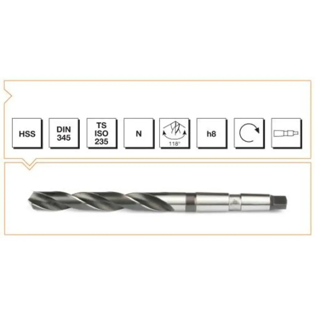 Makina Takım 16 mm HSS DIN 345 Mors Konik Saplı Matkap Ucu - B00007401600