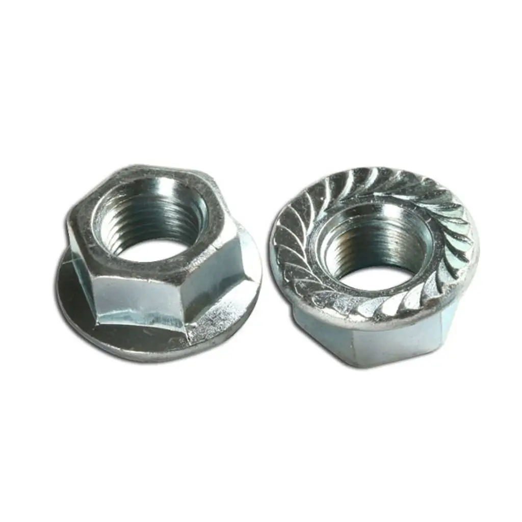 Somun Standart DIN 6923 Flanşlı Tırtıllı A2 Metrik 8x1,25x8,00 SW13 100 Adetli Kutu Koli
